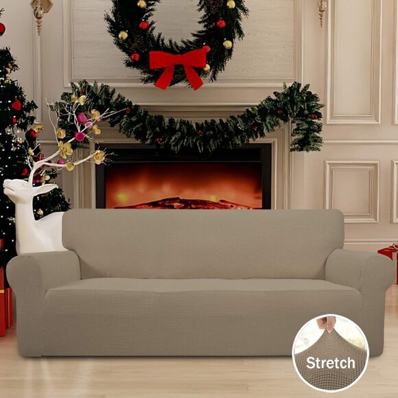 Easy-Going Stretch Sofa Slipcover Color Natural NWT - Picture 3 of 6